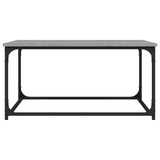 Coffee Table Grey Sonoma 80x50x40 cm Engineered Wood and Iron - Rear View