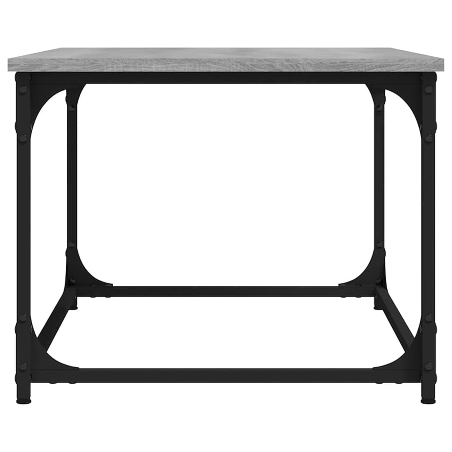 Coffee Table Grey Sonoma 80x50x40 cm Engineered Wood and Iron