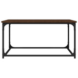 Coffee Table Brown Oak 80x50x40 cm Engineered Wood and Iron