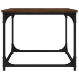 Coffee Table Brown Oak 80x50x40 cm Engineered Wood and Iron