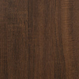 Coffee Table Brown Oak 80x50x40 cm Engineered Wood and Iron