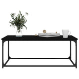 Coffee Table Black 102x50x40 cm Engineered Wood and Iron - 45-Degree Angle