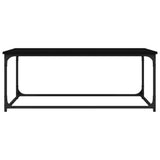Coffee Table Black 102x50x40 cm Engineered Wood and Iron - Rear View