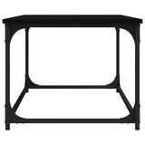 Coffee Table Black 102x50x40 cm Engineered Wood and Iron - Close-Up Angle