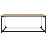 Coffee Table Sonoma Oak 102x50x40 cm Engineered Wood and Iron