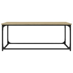 Coffee Table Sonoma Oak 102x50x40 cm Engineered Wood and Iron