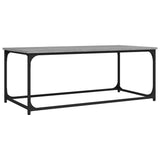 Coffee Table Grey Sonoma 102x50x40 cm Engineered Wood and Iron - Front View
