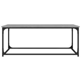 Coffee Table Grey Sonoma 102x50x40 cm Engineered Wood and Iron - Rear View