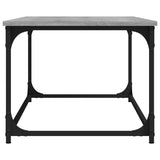 Coffee Table Grey Sonoma 102x50x40 cm Engineered Wood and Iron - Close-Up Angle