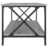 Coffee Table Grey Sonoma 100x50x45 cm Engineered Wood and Iron - 45-Degree Angle