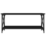 Coffee Table Black 100x45x45 cm Engineered Wood and Iron