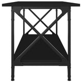 Coffee Table Black 100x45x45 cm Engineered Wood and Iron - 45-Degree Angle