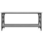 Coffee Table Grey Sonoma 100x45x45 cm Engineered Wood and Iron