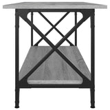 Coffee Table Grey Sonoma 100x45x45 cm Engineered Wood and Iron - 45-Degree Angle