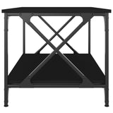Coffee Table Black 80x50x45 cm Engineered Wood and Iron - 45-Degree Angle