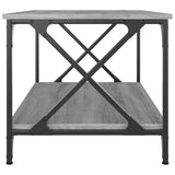 Coffee Table Grey Sonoma 80x50x45 cm Engineered Wood and Iron - 45-Degree Angle