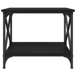 Side Table Black 55x38x45 cm Engineered Wood