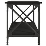 Side Table Black 55x38x45 cm Engineered Wood - 45-Degree Angle