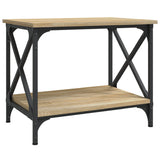 Side Table Sonoma Oak 55x38x45 cm Engineered Wood - Front View