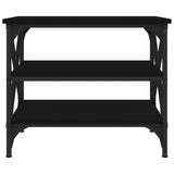 Side Table Black 55x38x45 cm Engineered Wood - 45-Degree Angle