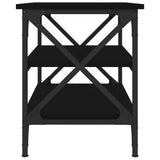 Side Table Black 55x38x45 cm Engineered Wood