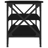 Side Table Black 55x38x45 cm Engineered Wood - Rear View