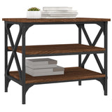 Side Table Brown Oak 55x38x45 cm Engineered Wood