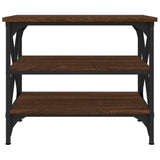 Side Table Brown Oak 55x38x45 cm Engineered Wood - 45-Degree Angle
