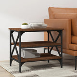 Side Table Brown Oak 55x38x45 cm Engineered Wood
