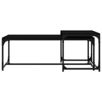 Coffee Tables 2 pcs Black Engineered Wood