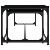 Coffee Tables 2 pcs Black Engineered Wood - 45-Degree Angle