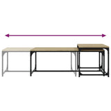 Coffee Tables 2 pcs Sonoma Oak Engineered Wood - Rear View