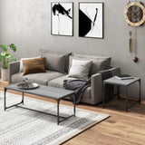 Coffee Tables 2 pcs Grey Sonoma Engineered Wood - Side View