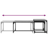 Coffee Tables 2 pcs Grey Sonoma Engineered Wood - Rear View