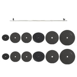 Barbell with Plates 90 kg - Front View