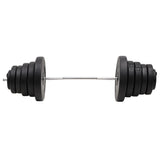 Barbell with Plates 90 kg - Side View