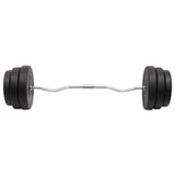 Curl Barbell with Plates 90 kg - Side View