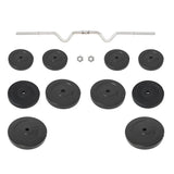 Curl Barbell with Plates 90 kg - Front View