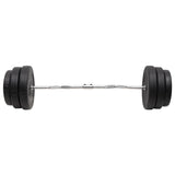 Curl Barbell with Plates 90 kg - Side View
