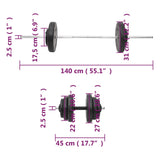 Barbell and Dumbbell with Plates 60 kg - Extra Image
