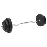 Barbell and Dumbbell with Plates 60 kg - Side View