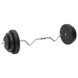 Curl Barbell and Dumbbell with Plates 60 kg - Side View