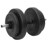 Curl Barbell and Dumbbell with Plates 60 kg - Rear View