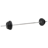 Barbell and Dumbbell with Plates Set 90 kg - Side View
