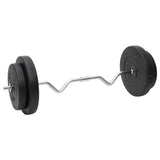 Barbell and Dumbbell with Plates Set 90 kg - Front View