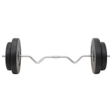 Barbell and Dumbbell with Plates Set 90 kg - Side View