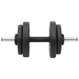 Barbell and Dumbbell with Plates Set 90 kg - Rear View