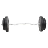 Barbell and Dumbbell with Plates Set 120 kg - Side View