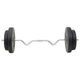 Barbell and Dumbbell with Plates Set 120 kg - Side View