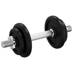 Dumbbell with Plates Set 40 kg Cast Iron and Chrome Plated Steel